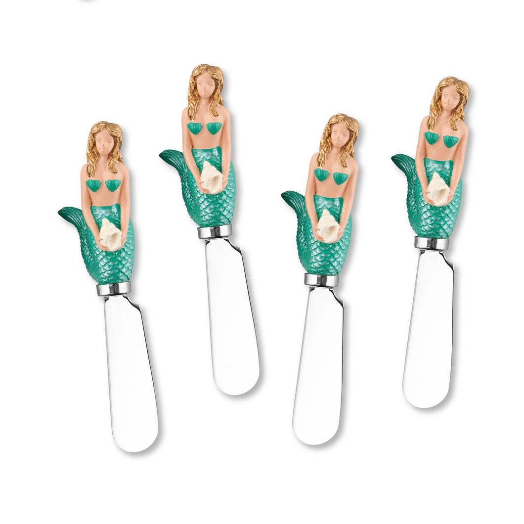 Mr. Spreader 4-Piece Mermaid Resin Cheese Spreader