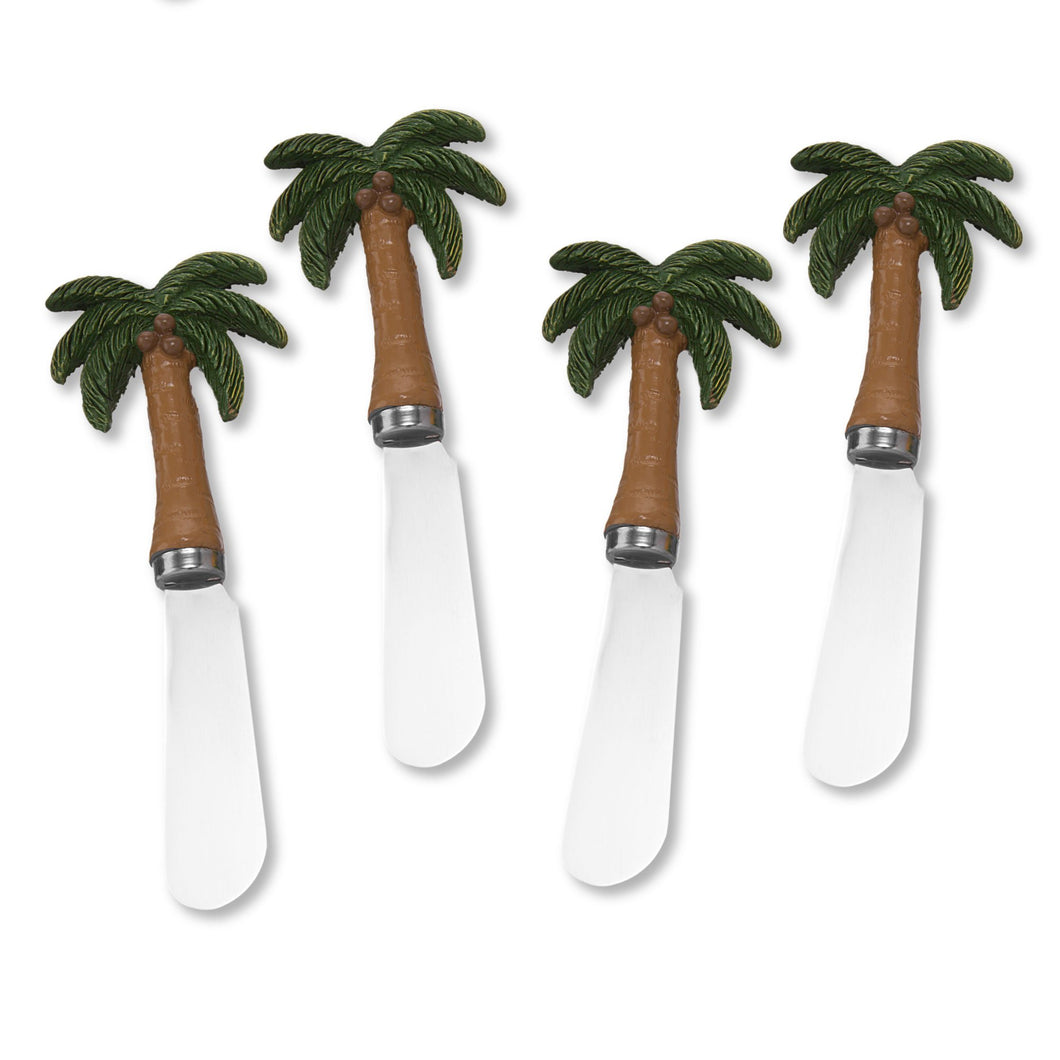 Mr. Spreader 4-Piece Palm Tree Resin Cheese Spreader (New)