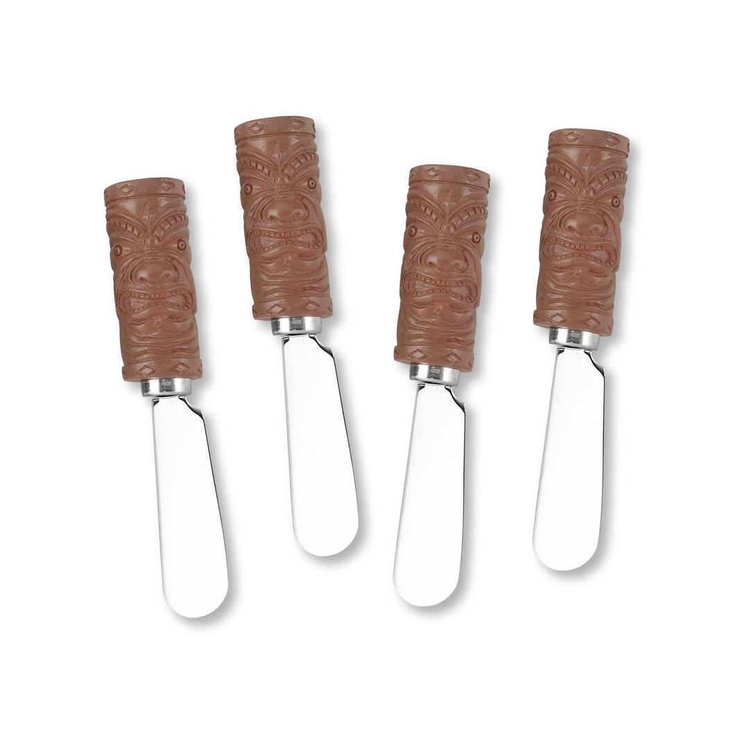 Mr. Spreader 4-Piece Tiki Resin Cheese Spreader