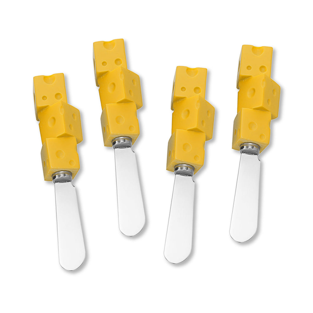 Mr. Spreader 4-Piece Swiss Cheese Resin Cheese Spreader