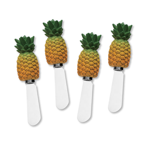 Mr. Spreader 4-Piece Pineapple Resin Cheese Spreader (New)