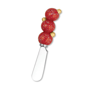 Mr. Spreader 4-Piece Red Ornaments Resin Cheese Spreader