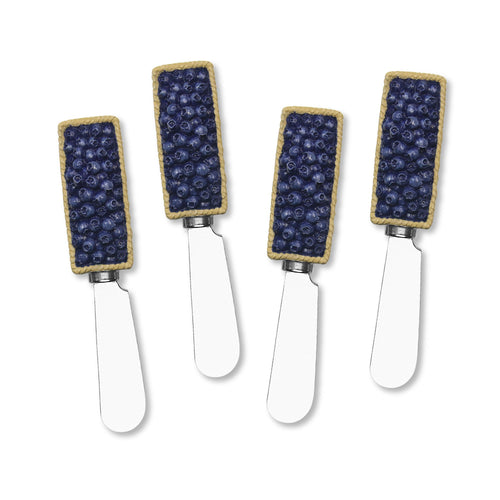 Mr. Spreader 4-Piece Blueberry Basket Resin Cheese Spreader