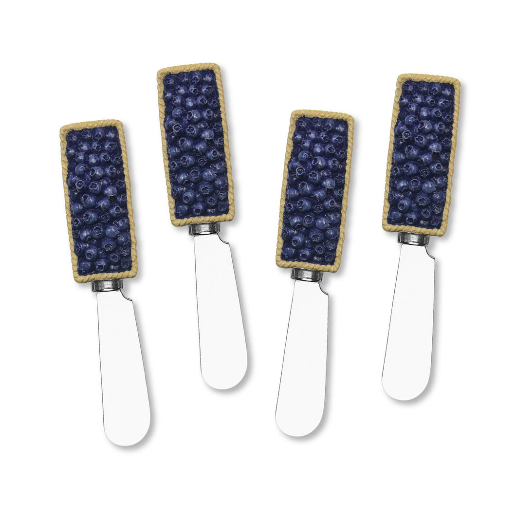 Mr. Spreader 4-Piece Blueberry Basket Resin Cheese Spreader