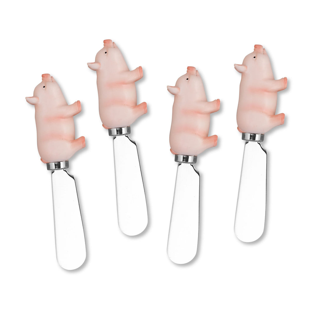 Mr. Spreader 4-Piece Pig Resin Cheese Spreader