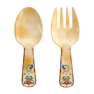 Gourmet Art 7-Piece Tuscany Melamine Salad Serveware Set