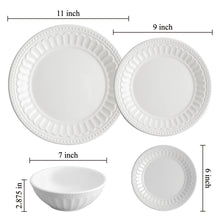 Load image into Gallery viewer, Gourmet Art 16-Piece Chateau Melamine Dinnerware Set, White