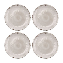 Load image into Gallery viewer, Gourmet Art 4-Piece Crackle Melamine 6&quot; Plate, Cream