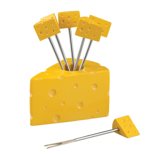 Gourmet Art 6-Piece Cheese Cocktail Pick with Holder