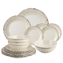 Load image into Gallery viewer, Gourmet Art 16-Piece Chateau Melamine Dinnerware Set, Sand