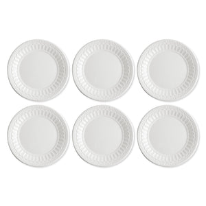 Gourmet Art 6-Piece Chateau Melamine 9" Plate, White