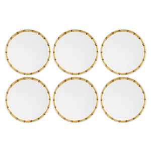 Gourmet Art 6-Piece Bamboo Melamine 11" Plate