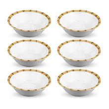 Load image into Gallery viewer, Gourmet Art 6-Piece Bamboo Melamine 7 1/2&quot; Bowl