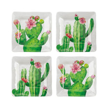 Load image into Gallery viewer, Gourmet Art 4-Piece Cactus Melamine 6 1/8&quot; Plate