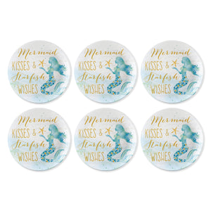 Gourmet Art 6-Piece Mermaid Melamine 9" Plate