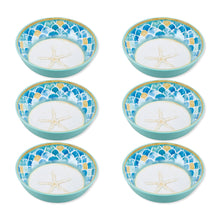 Load image into Gallery viewer, Gourmet Art 6-Piece Mermaid Melamine 7 1/2&quot; Bowl