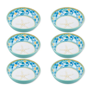 Gourmet Art 6-Piece Mermaid Melamine 7 1/2" Bowl