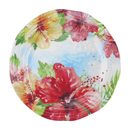 Gourmet Art 6-Piece Hibiscus Melamine 10 7/8