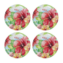 Load image into Gallery viewer, Gourmet Art 4-Piece Hibiscus Melamine 6&quot; Plate