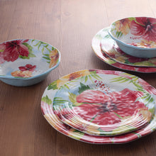 Load image into Gallery viewer, Gourmet Art 16-Piece Hibiscus Melamine Dinnerware Set