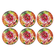 Load image into Gallery viewer, Gourmet Art 6-Piece Pink Floral Melamine 9&quot; Plate
