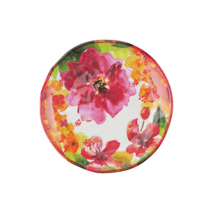 Gourmet Art 4-Piece Pink Floral Melamine 6" Plate