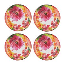 Load image into Gallery viewer, Gourmet Art 4-Piece Pink Floral Melamine 6&quot; Plate