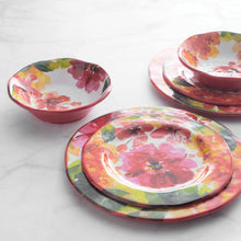 Load image into Gallery viewer, Gourmet Art 16-Piece Pink Floral Melamine Dinnerware Set