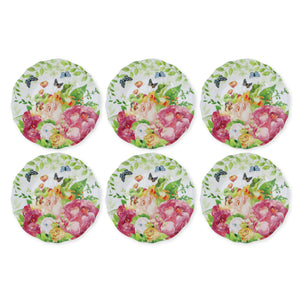 Gourmet Art 6-Piece Rose Garden Melamine 8 3/4" Plate