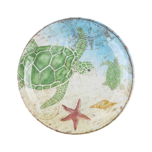 Gourmet Art 6-Piece Sealife Turtle Melamine 9" Plate