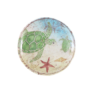 Gourmet Art 4-Piece Sealife Turtle Melamine 6" Plate