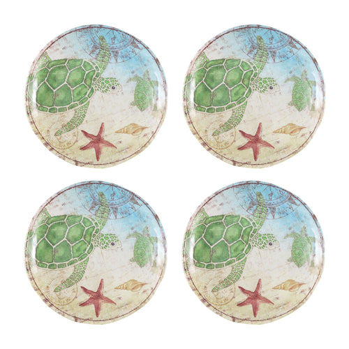 Gourmet Art 4-Piece Sealife Turtle Melamine 6