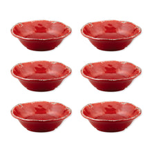 Load image into Gallery viewer, Gourmet Art 6-Piece Crackle Melamine 7&quot; Bowl, Red