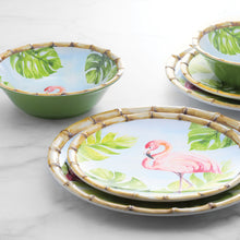Load image into Gallery viewer, Gourmet Art 6-Piece Bamboo Flamingo Melamine 11&quot; Plate