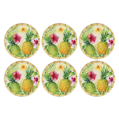 Gourmet Art 6-Piece Bamboo Pineapple Melamine 11