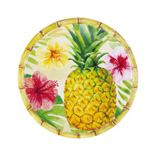Load image into Gallery viewer, Gourmet Art 6-Piece Bamboo Pineapple Melamine 9&quot; Plate
