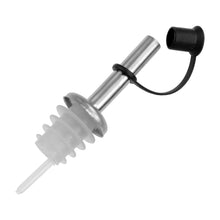 Load image into Gallery viewer, Wine Things 6-Piece Stainless Steel Bottle Pourers with Rubber Dust Caps