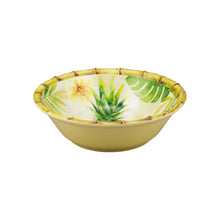 Load image into Gallery viewer, Gourmet Art 6-Piece Bamboo Pineapple Melamine 7 1/2&quot; Bowl