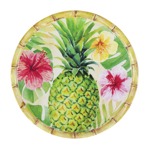 Gourmet Art 4-Piece Bamboo Pineapple Melamine 6" Plate