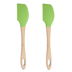 Gourmet Art 2-Piece Silicone Large Spatula, Green