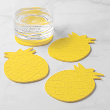 Load image into Gallery viewer, Gourmet Art 4-Piece Pineapple Silicone Coaster