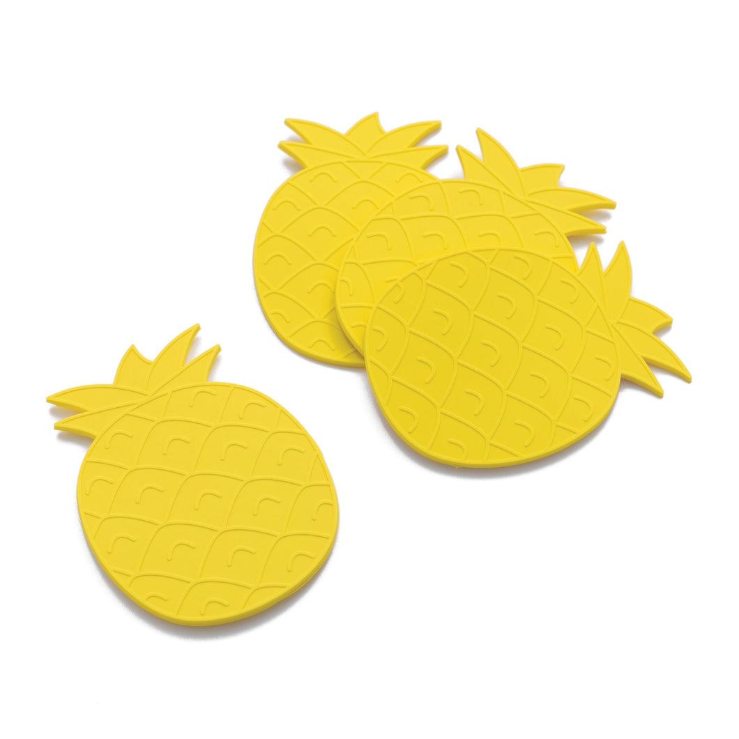 Gourmet Art 4-Piece Pineapple Silicone Coaster