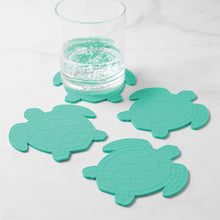 Load image into Gallery viewer, Gourmet Art 4-Piece Turtle Silicone Coaster