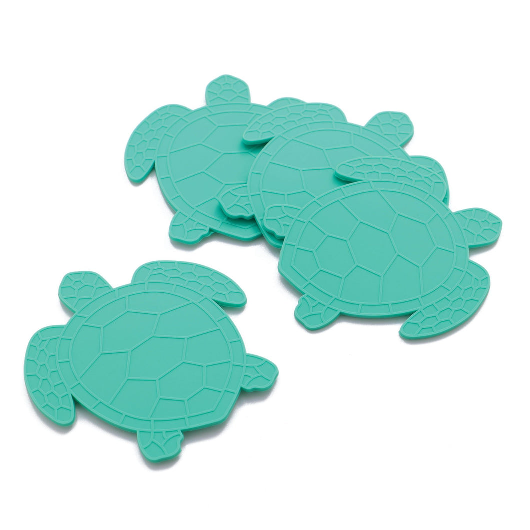 Gourmet Art 4-Piece Turtle Silicone Coaster