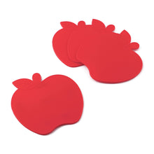 Load image into Gallery viewer, Gourmet Art 4-Piece Apple Silicone Coaster