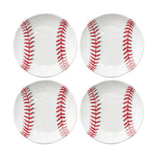Load image into Gallery viewer, Gourmet Art 4-Piece Baseball Melamine 6&quot; Plate