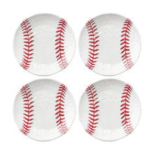 Load image into Gallery viewer, Gourmet Art 4-Piece Baseball Melamine 6&quot; Plate