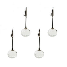 Load image into Gallery viewer, Gourmet Art 4-Piece Crystal Place Card Holder