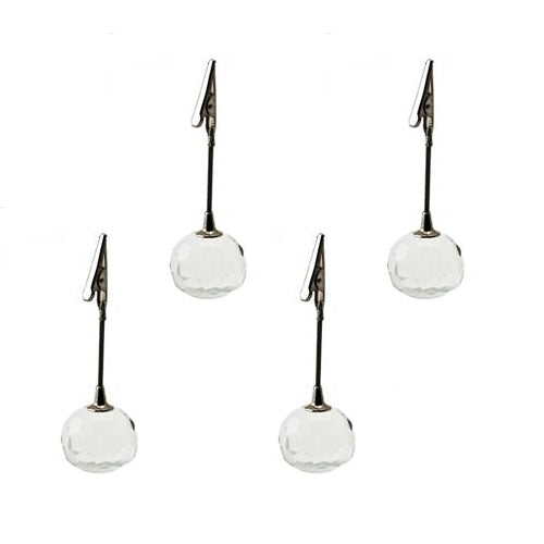 Gourmet Art 4-Piece Crystal Place Card Holder