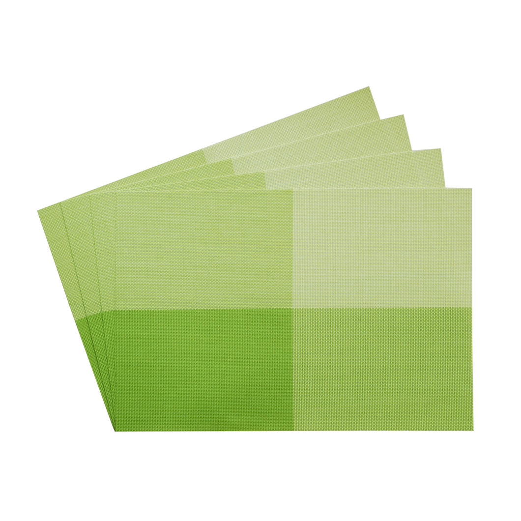 Gourmet Art 4-Piece PVC Placemat, Green Check